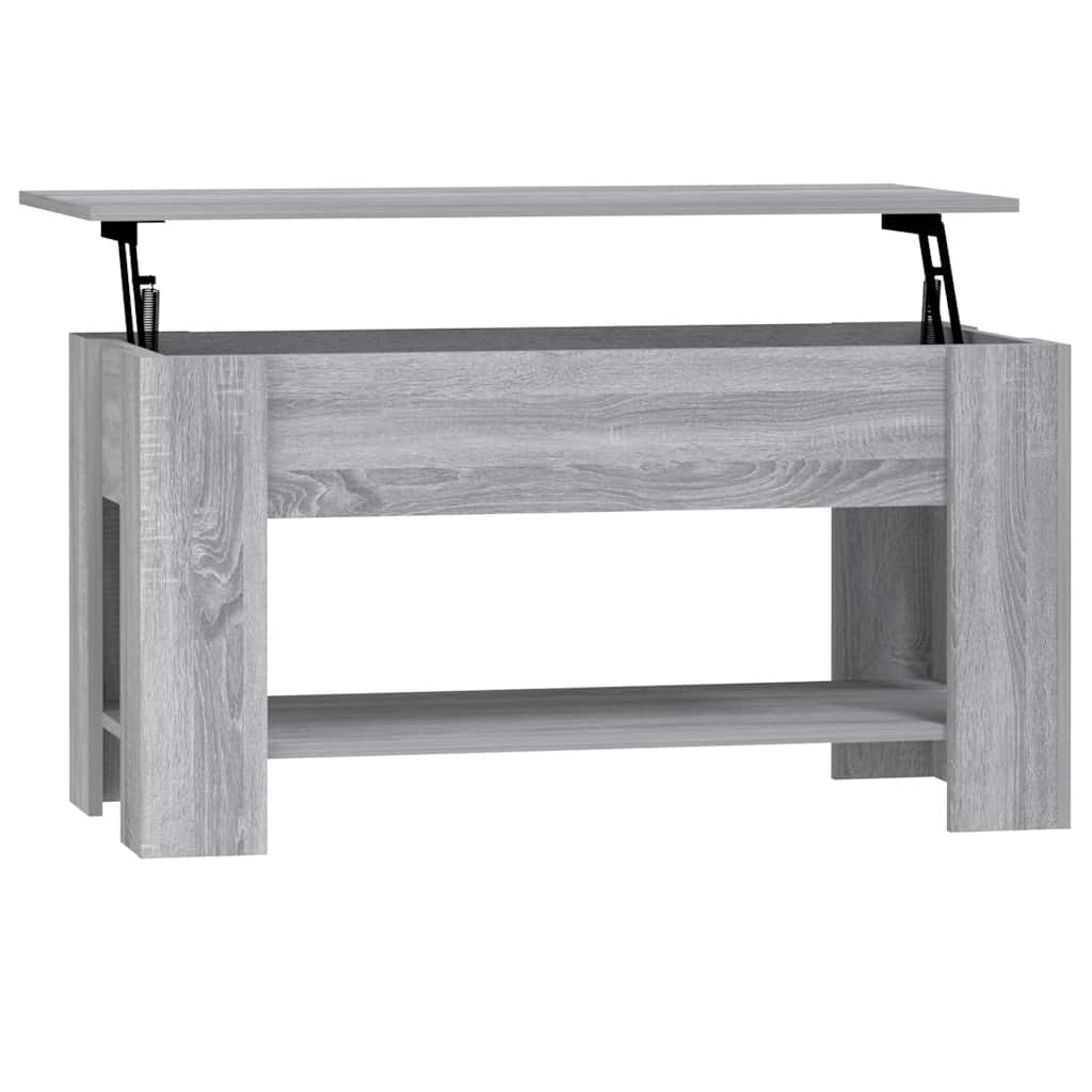 Mesa de centro 101x49x52cm derivados de madeira cinzento sonoma