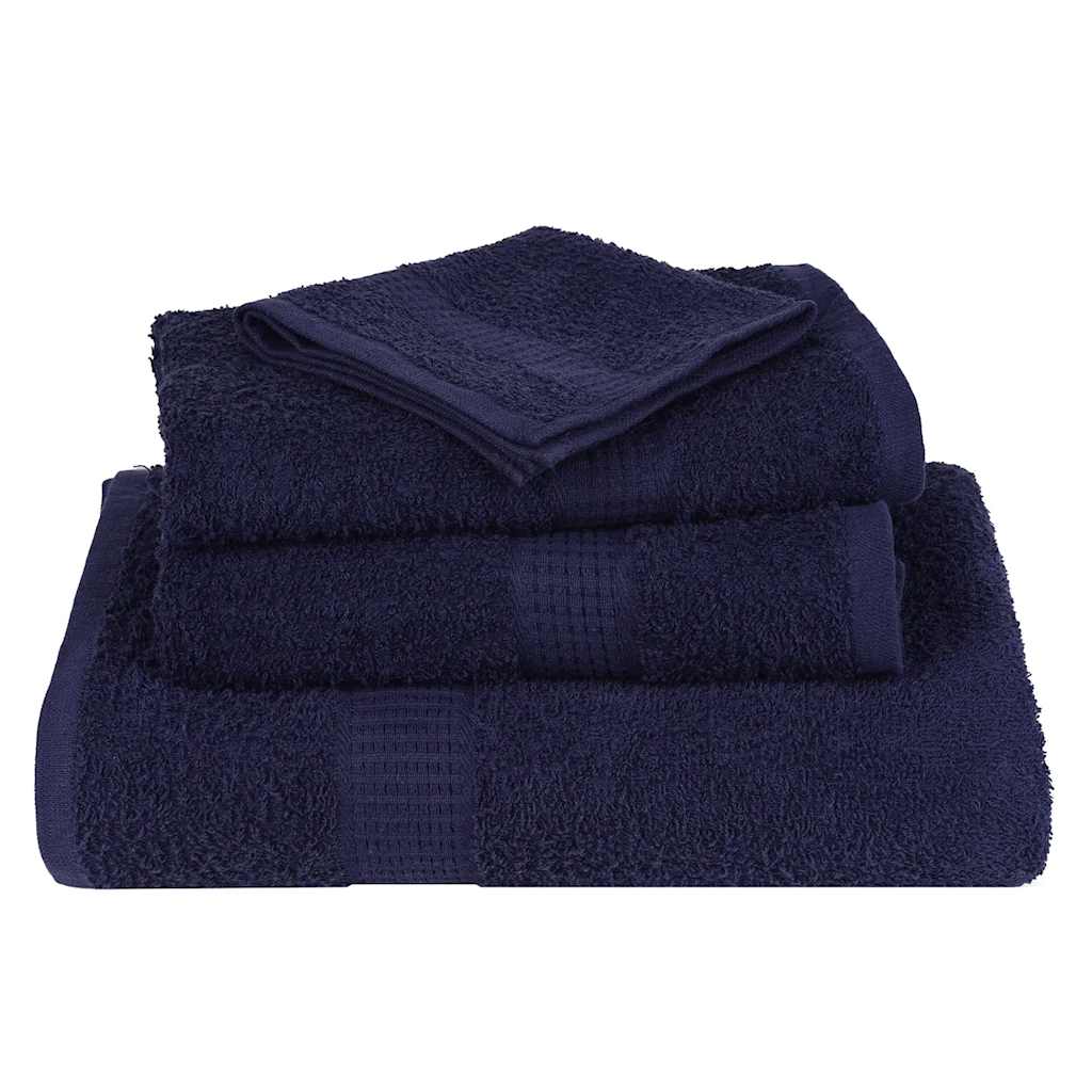 Toalhas hóspedes frogn 4 pcs azul marinho 30x50cm 360 g/m²
