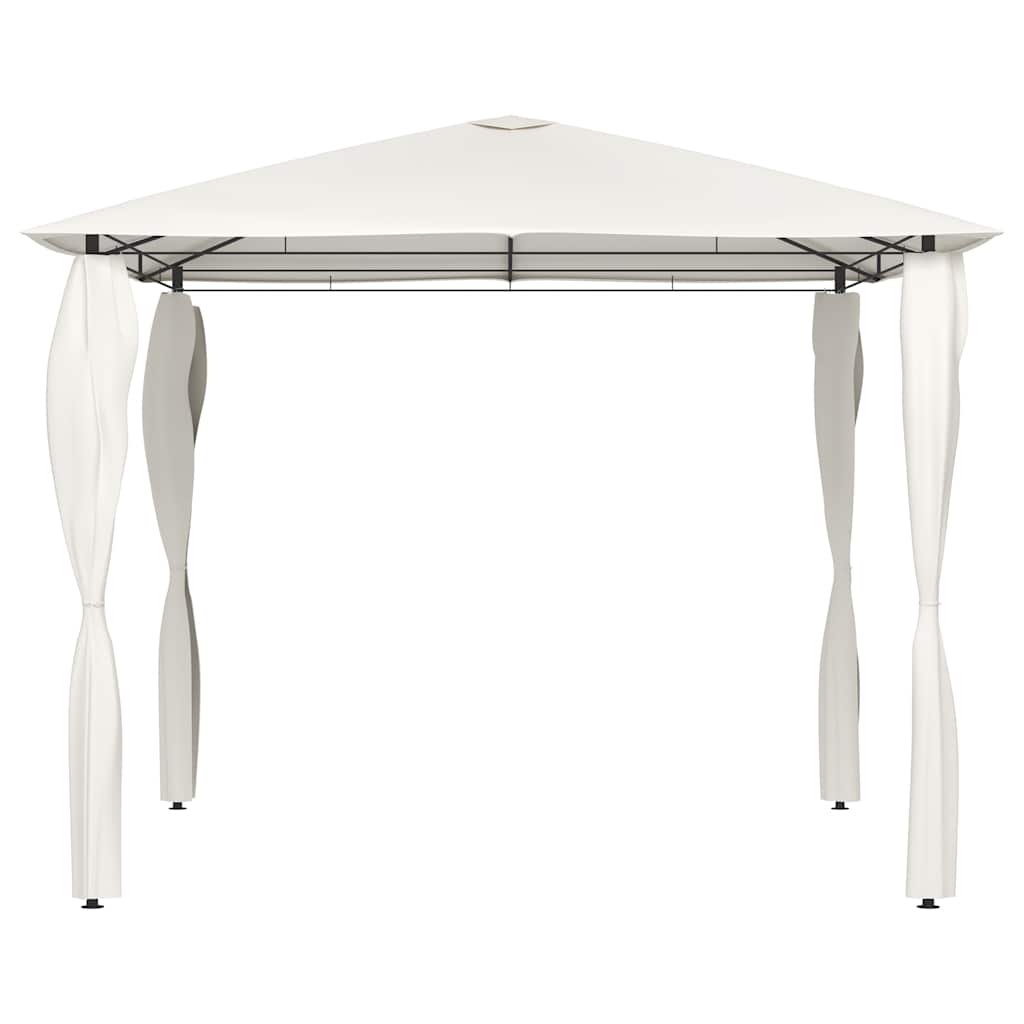 Gazebo 3x3x2,6 m com capas postes 160 g/m² cor creme