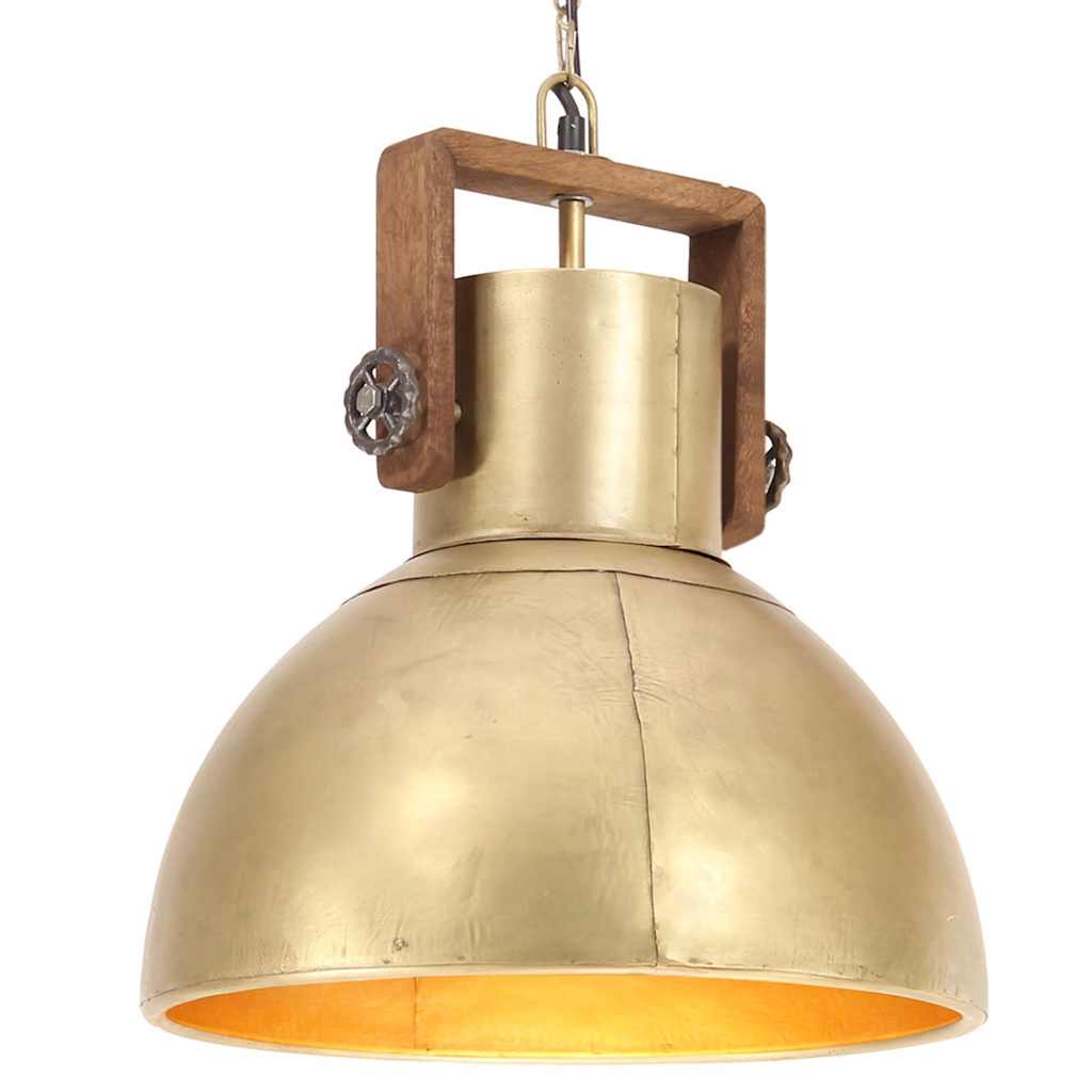 Candeeiro suspenso industrial redondo 25 w 40 cm e27 bronze