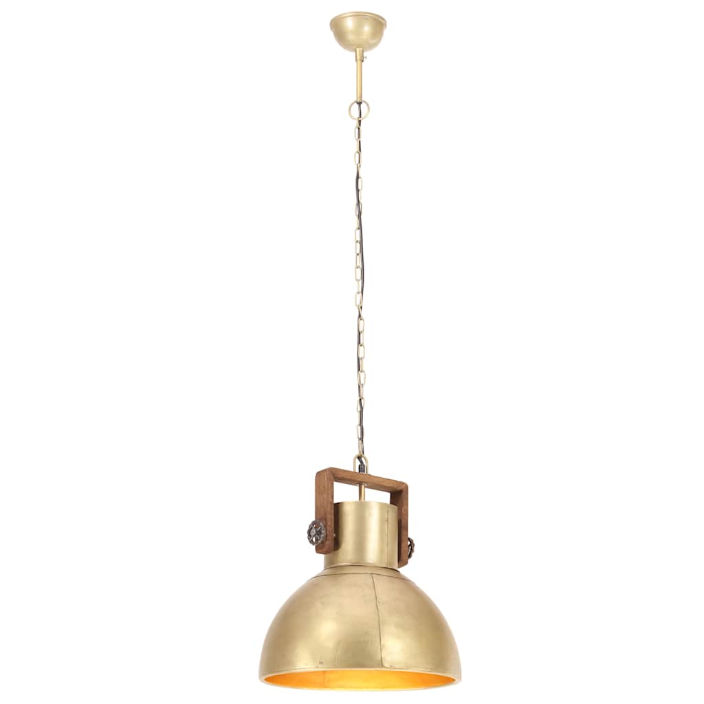 Candeeiro suspenso industrial redondo 25 w 40 cm e27 bronze