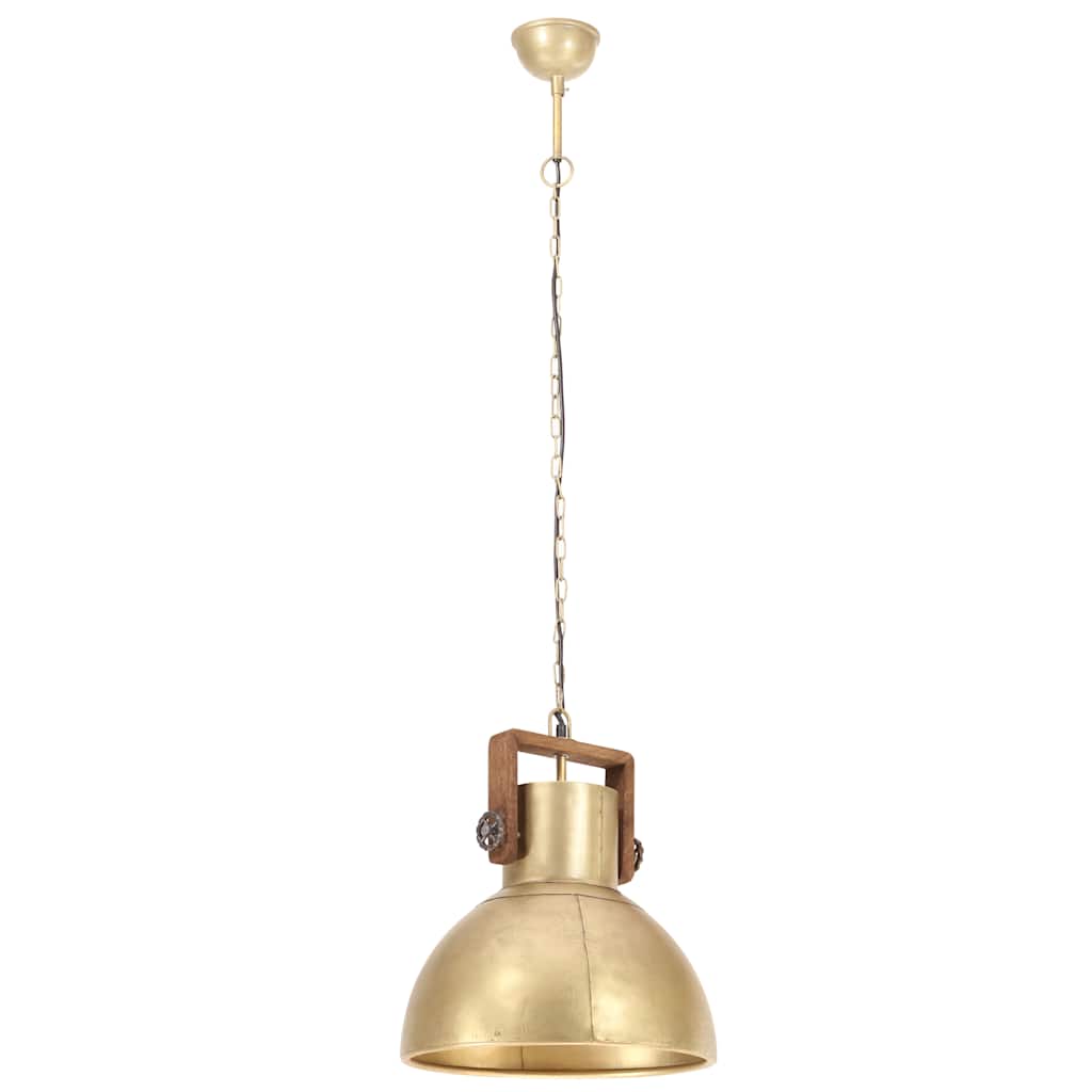 Candeeiro suspenso industrial redondo 25 w 40 cm e27 bronze
