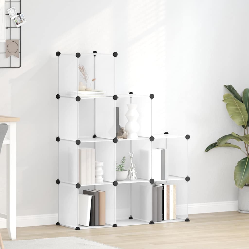 Organizador de arrumação com 9 cubos PP transparente