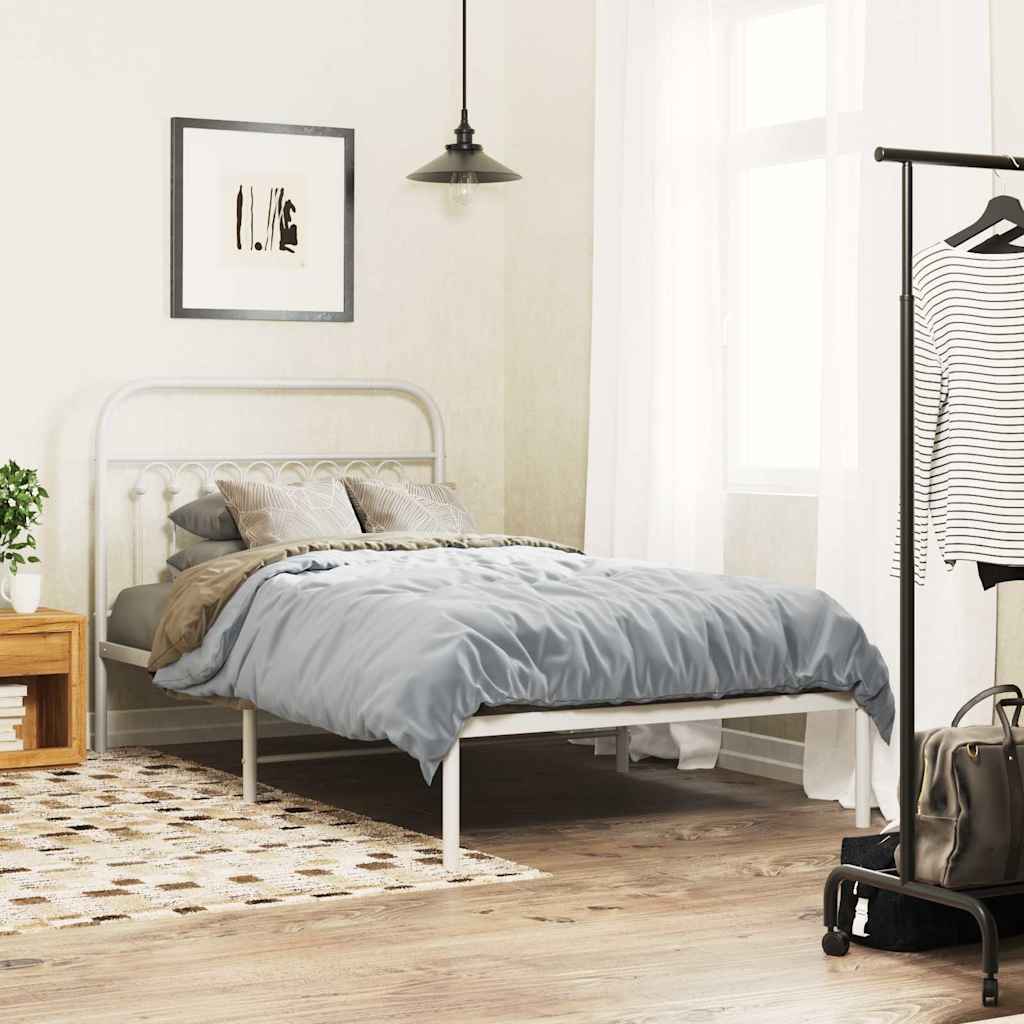 Cabeceira de substituição 100 cm metal branco