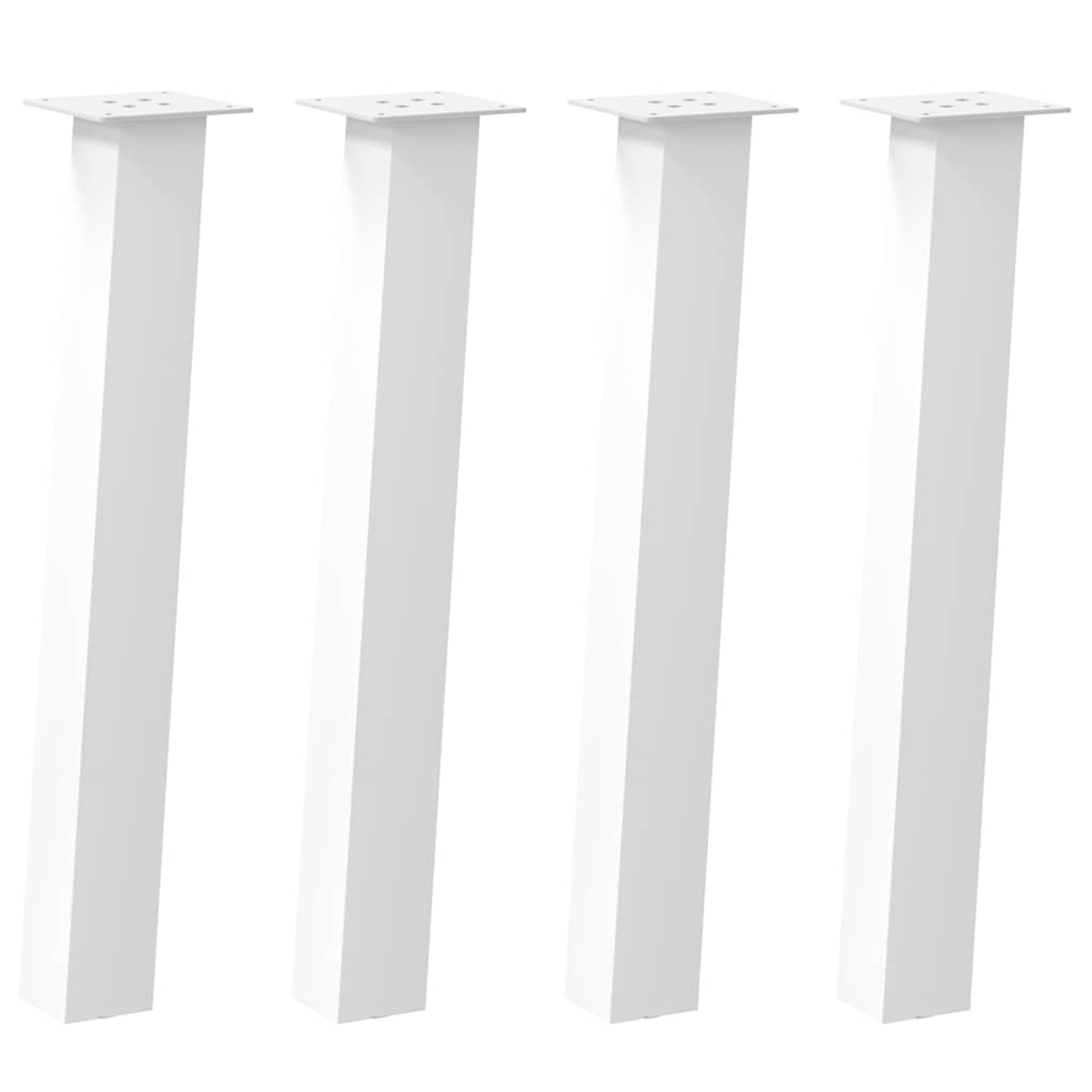 Pés de mesa de console 4 peças, branco, 72 cm, aço