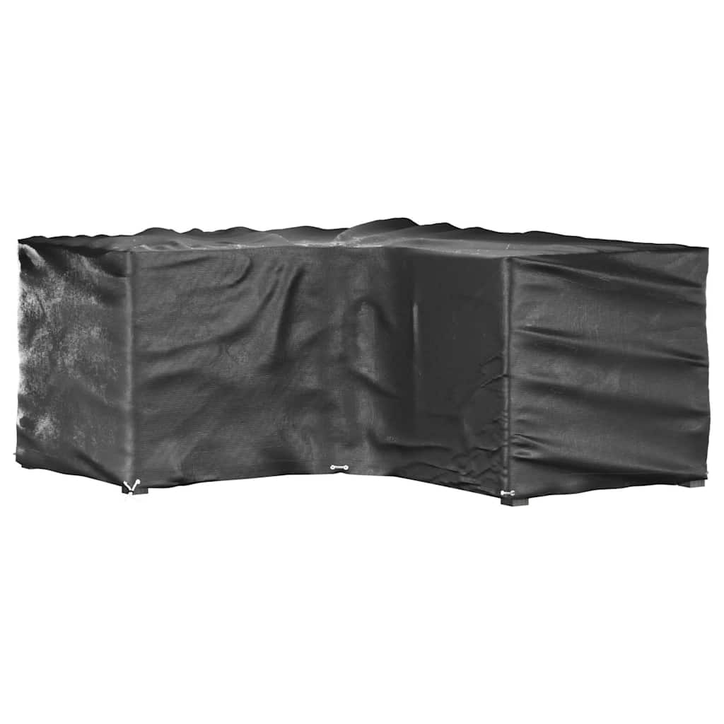 Capas p/ mobília jardim forma de l 2 pcs 12 ilhós 185x185x90 cm