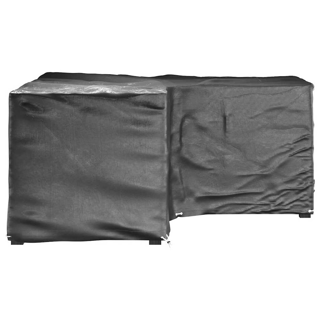 Capas p/ mobília jardim forma de l 2 pcs 12 ilhós 185x185x90 cm