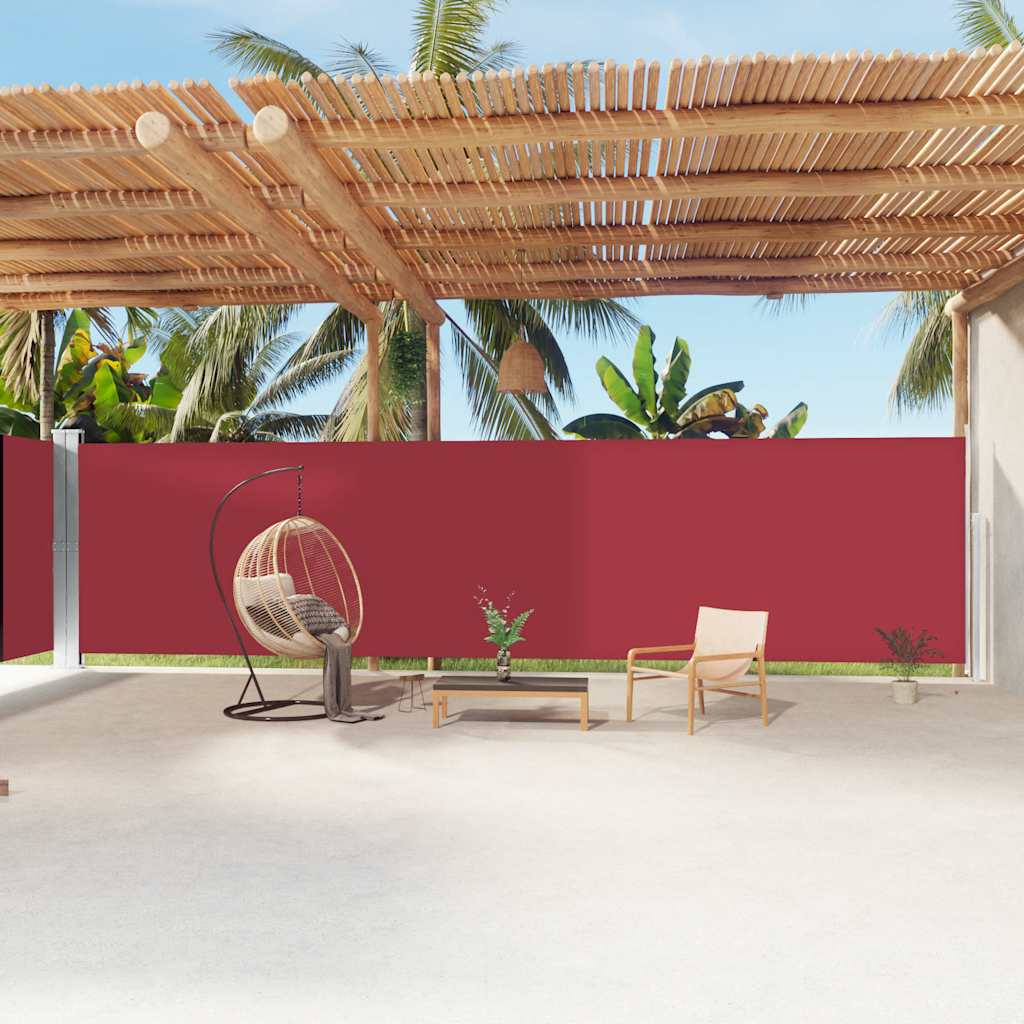 Toldo lateral retrátil 200x1200 cm vermelho