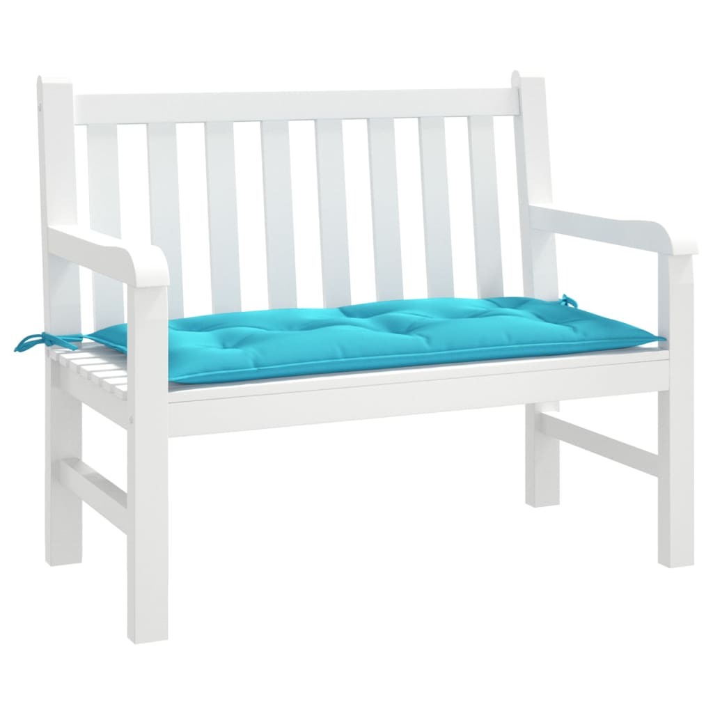 Almofadão p/ banco de jardim 100x50x7 cm tecido oxford turquesa