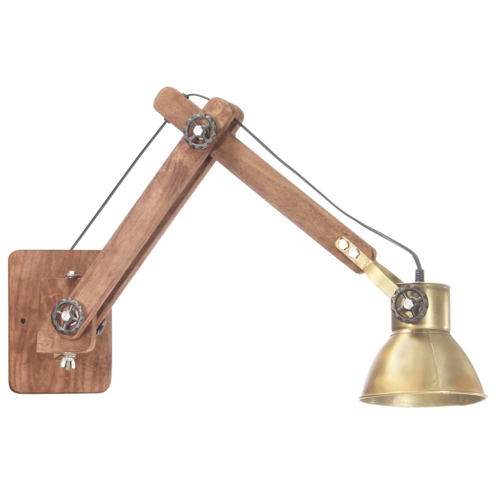 Candeeiro de parede redondo estilo industrial e27 bronze