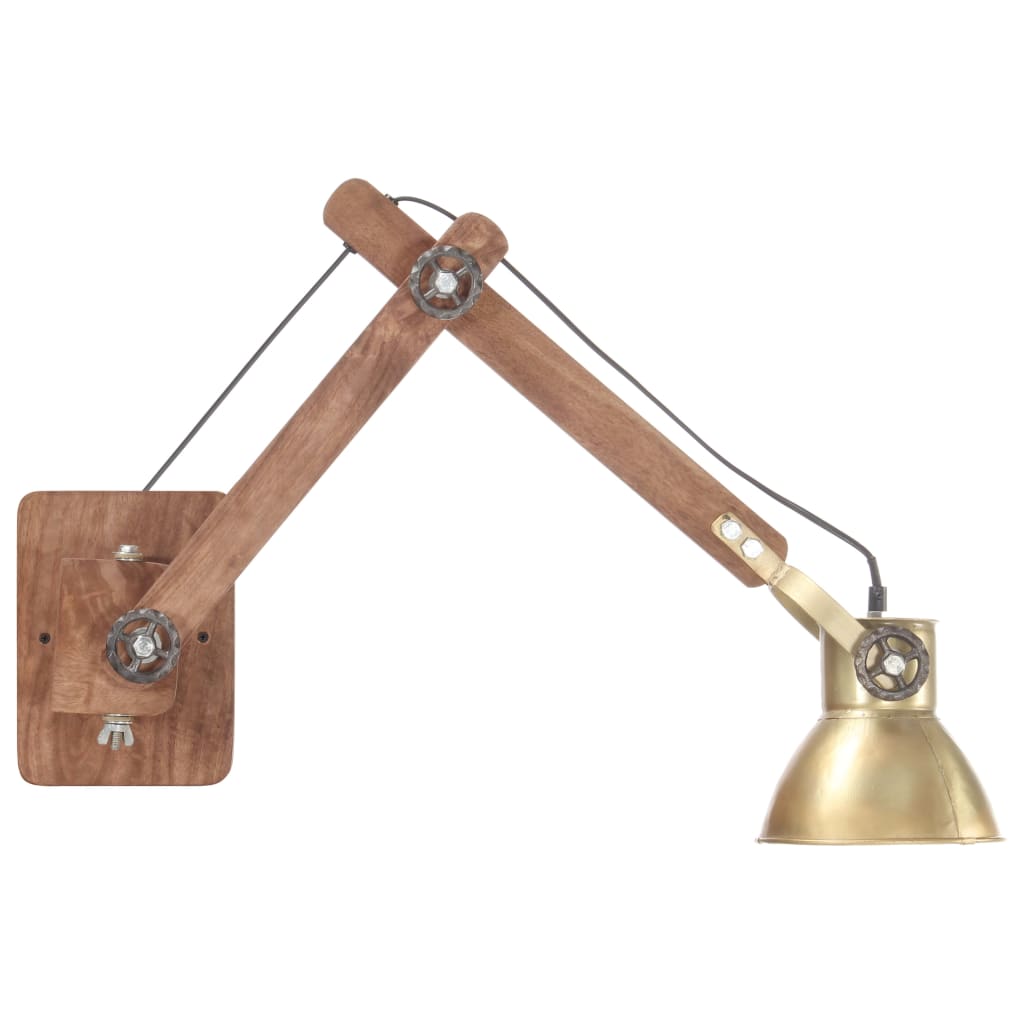 Candeeiro de parede redondo estilo industrial e27 bronze