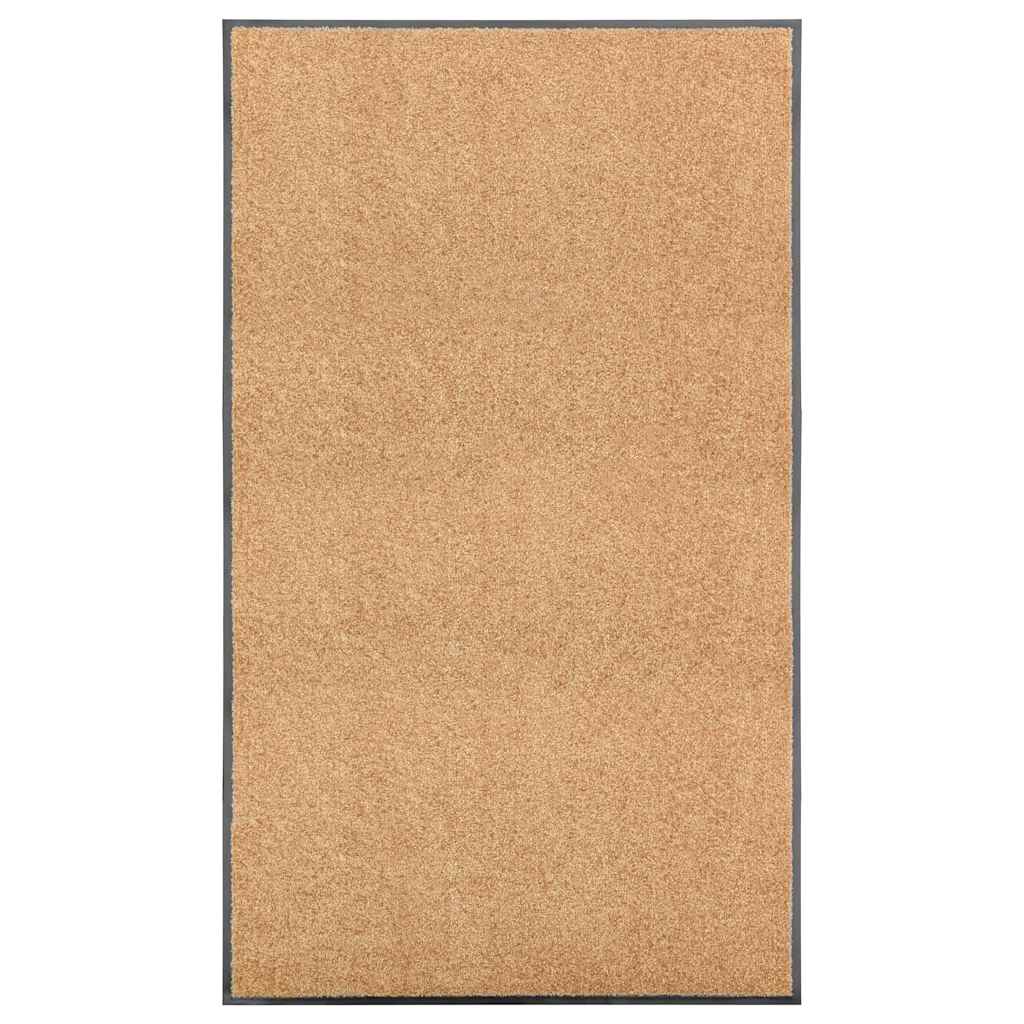 Tapete de porta lavável 90x150 cm creme