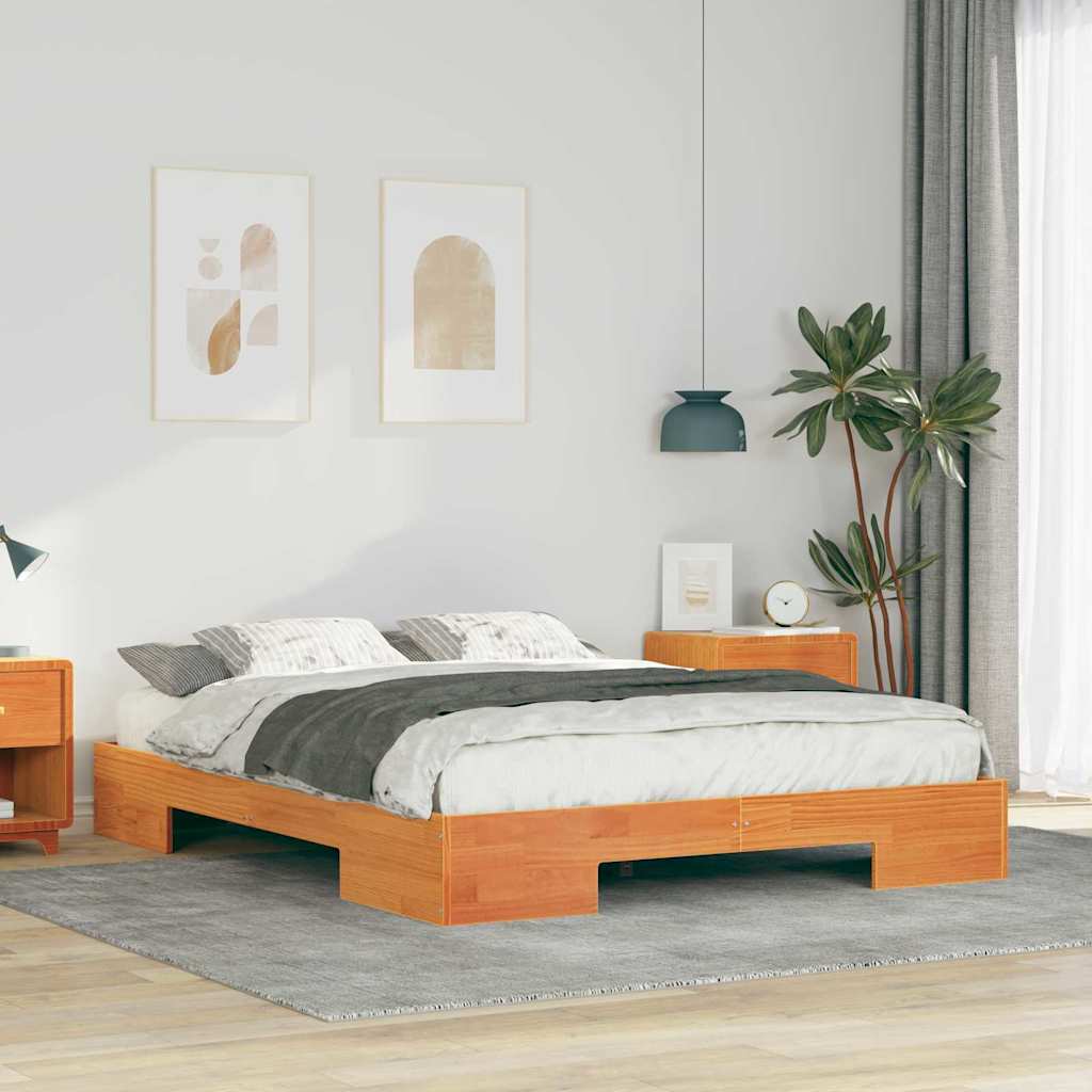 Estrutura da cama castanho 160 x 200 cm
