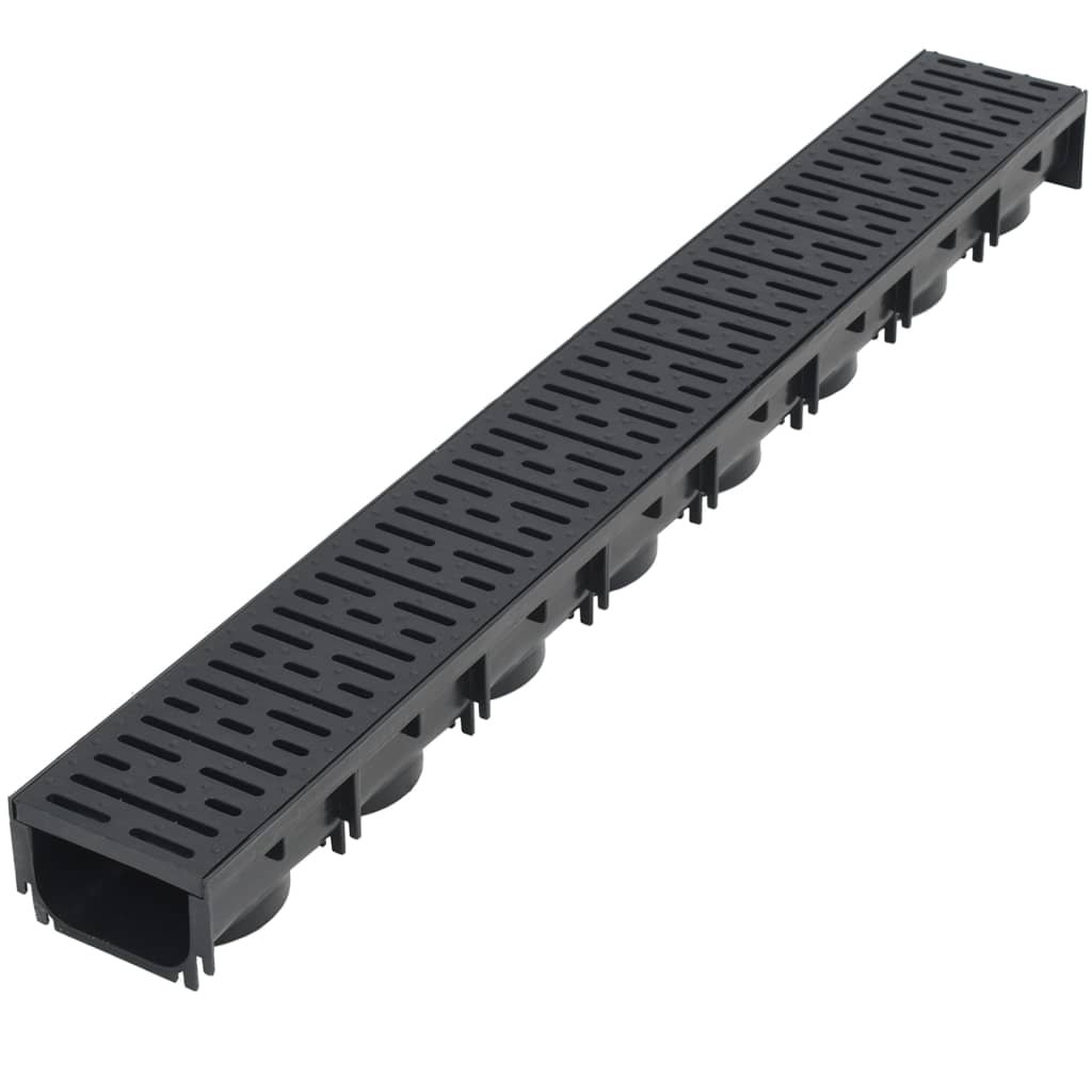 Canais de drenagem 6 pcs plástico 6 m