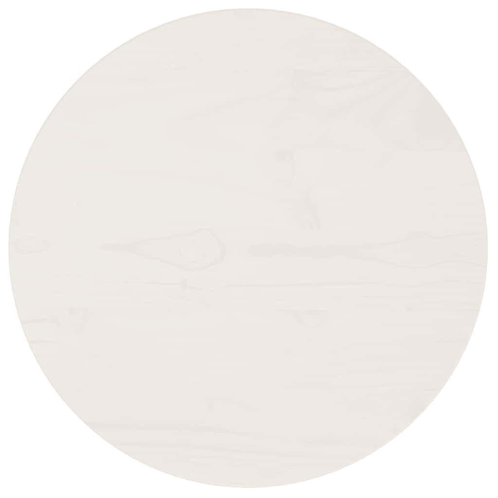 Tampo de mesa pinho maciço ø40x2,5 cm branco