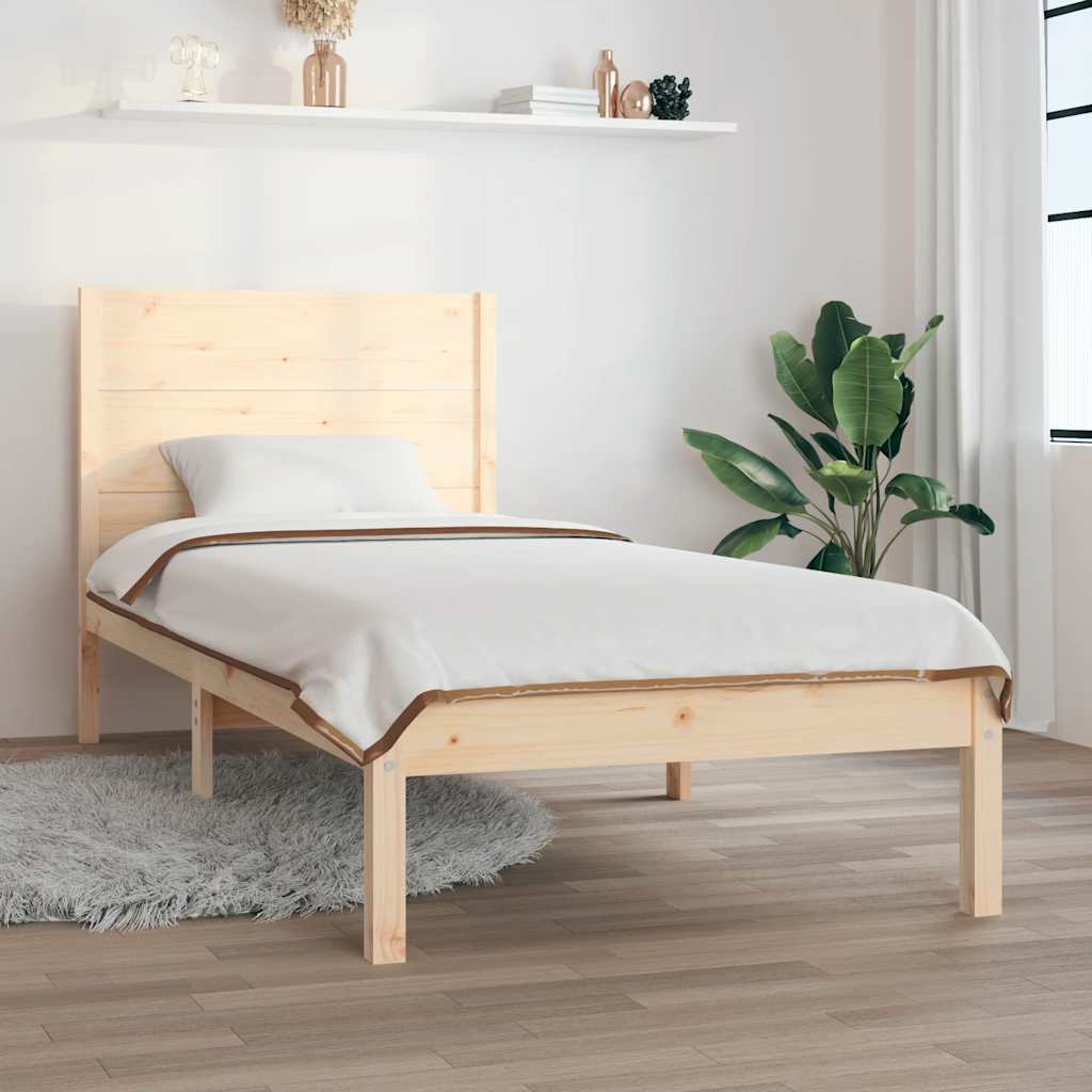 Cama sem colchão 90x200 cm madeira de pinho maciça