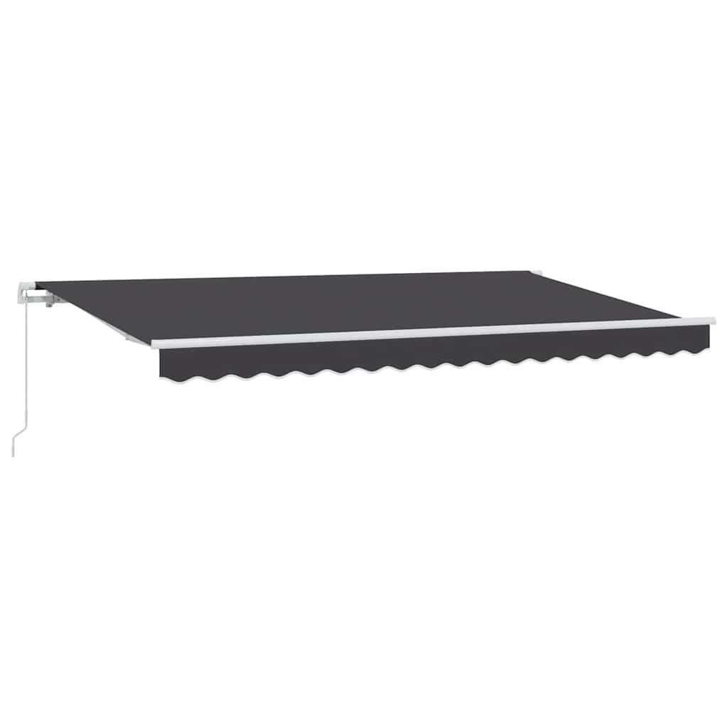Toldo retrátil antracite 350 x 200 cm tecido