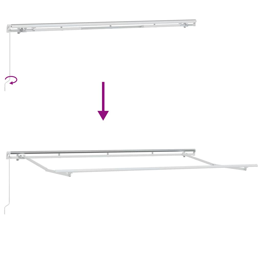 Toldo retrátil antracite 350 x 200 cm tecido