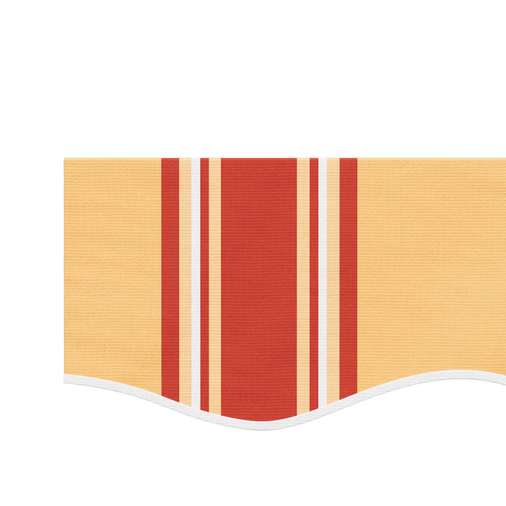 Tecido substituição p/ sanefa toldo 4,5m riscas amarelo/laranja
