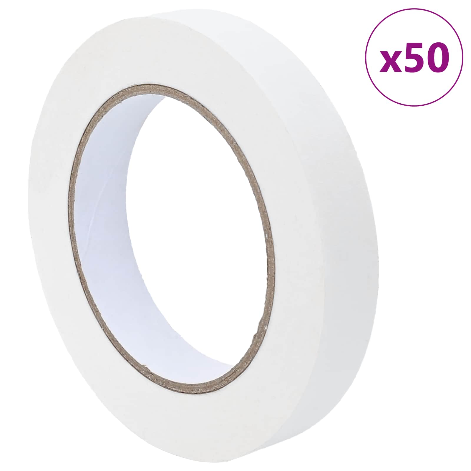 Fitas de máscara para pintores 50 unid. branco 19mm x 50m papel