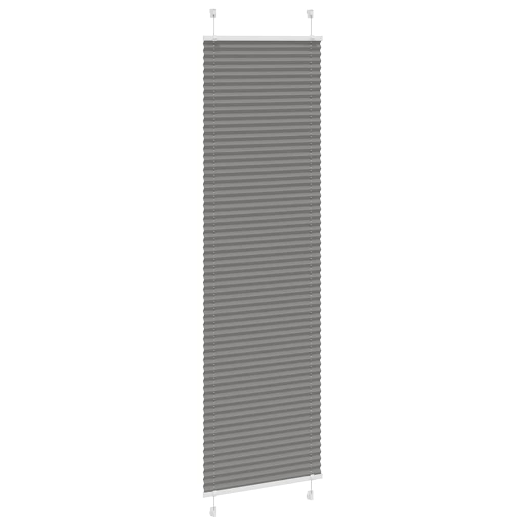 Antracite plissada cega 60x200 cm largura tecido 59,4 cm