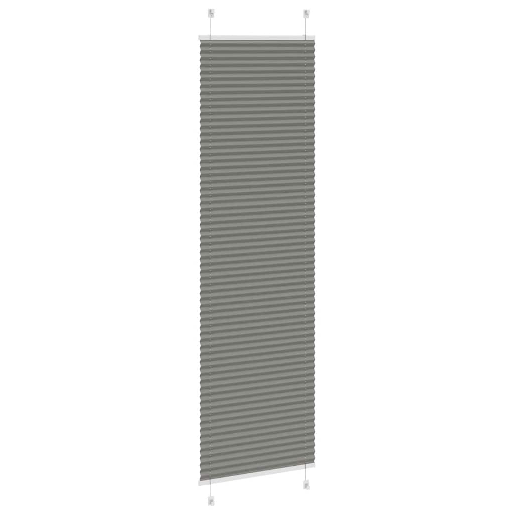 Antracite plissada cega 60x200 cm largura tecido 59,4 cm