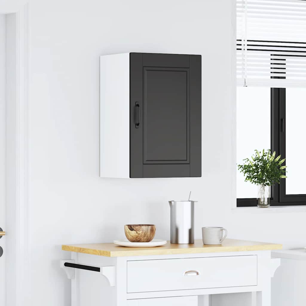 Armário de parede de cozinha porto madeira projetada preta