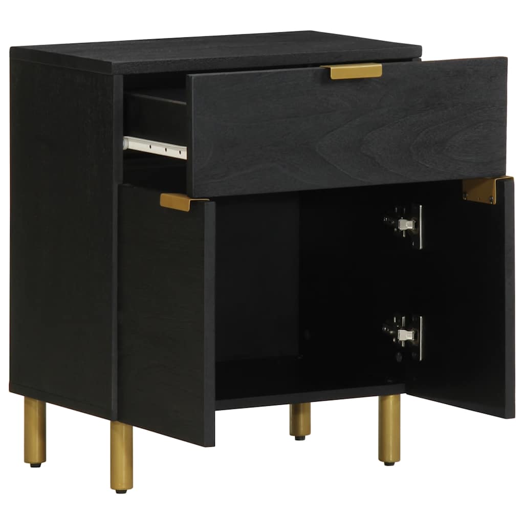 Mesa de cabeceira 50x33x60 cm derivados de madeira preto