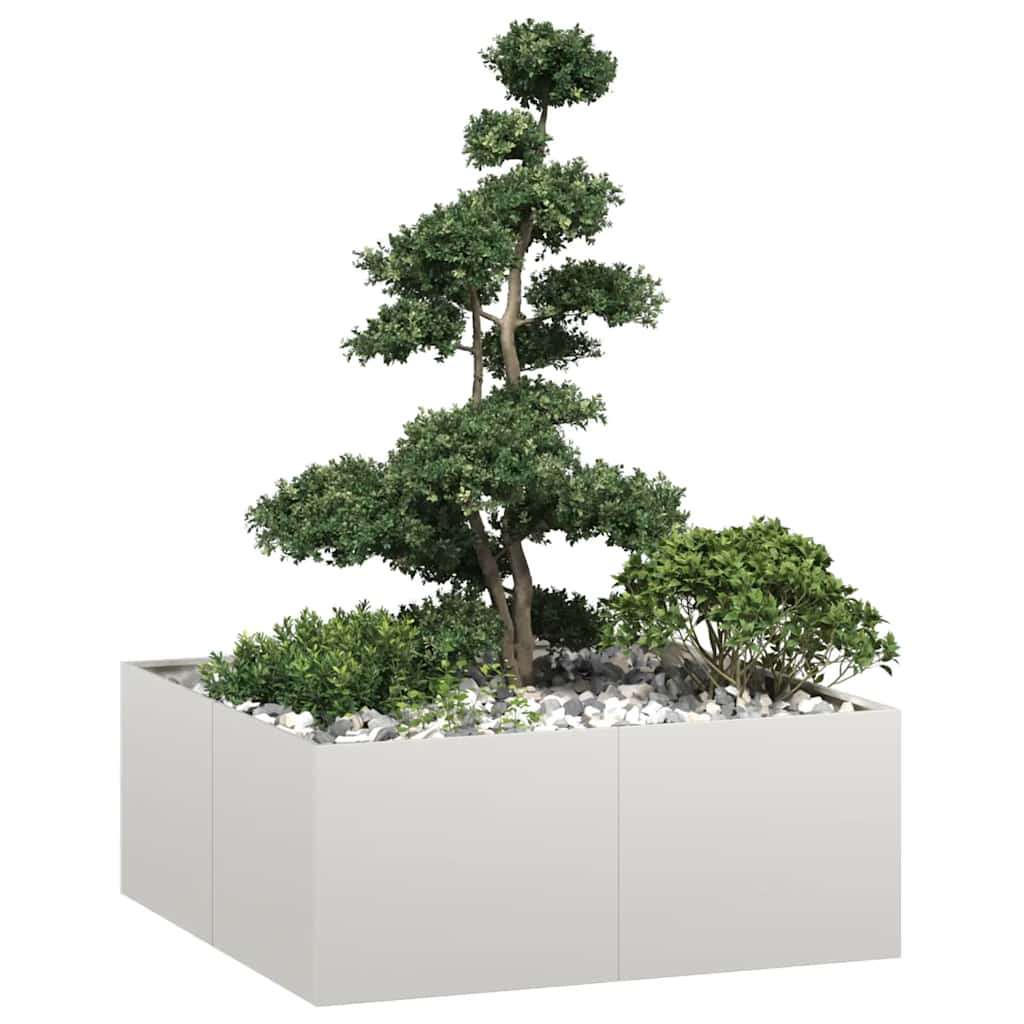 Plantador 100x100x40 cm aço inoxidável