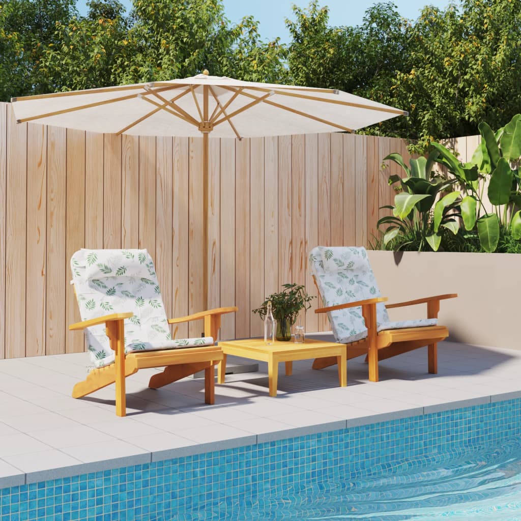 Almofadões cadeira adirondack 2 pcs tecido oxford padrão folhas
