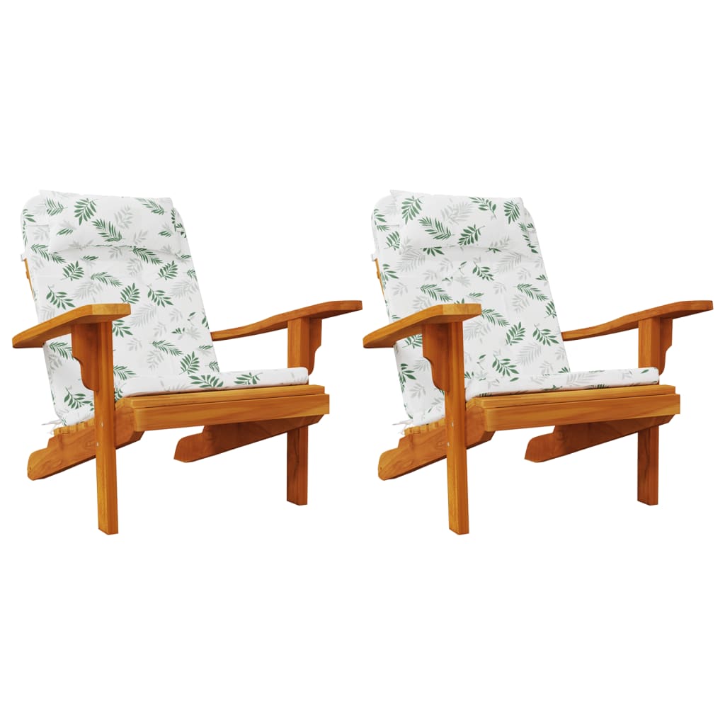 Almofadões cadeira adirondack 2 pcs tecido oxford padrão folhas