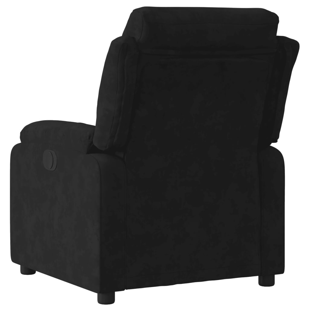 Poltrona reclinável veludo preto