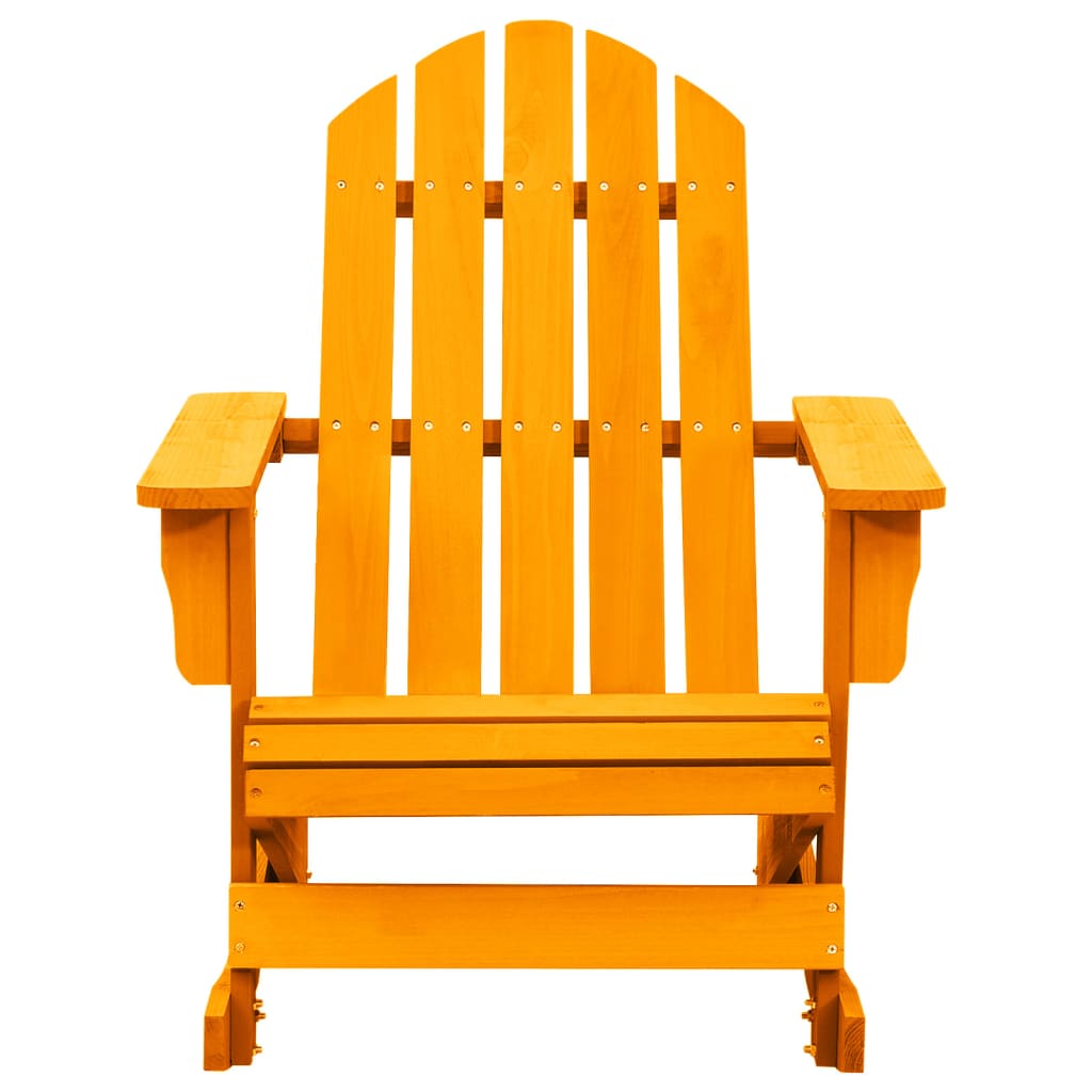 Cadeira adirondack de baloiçar p/ jardim abeto maciço laranja