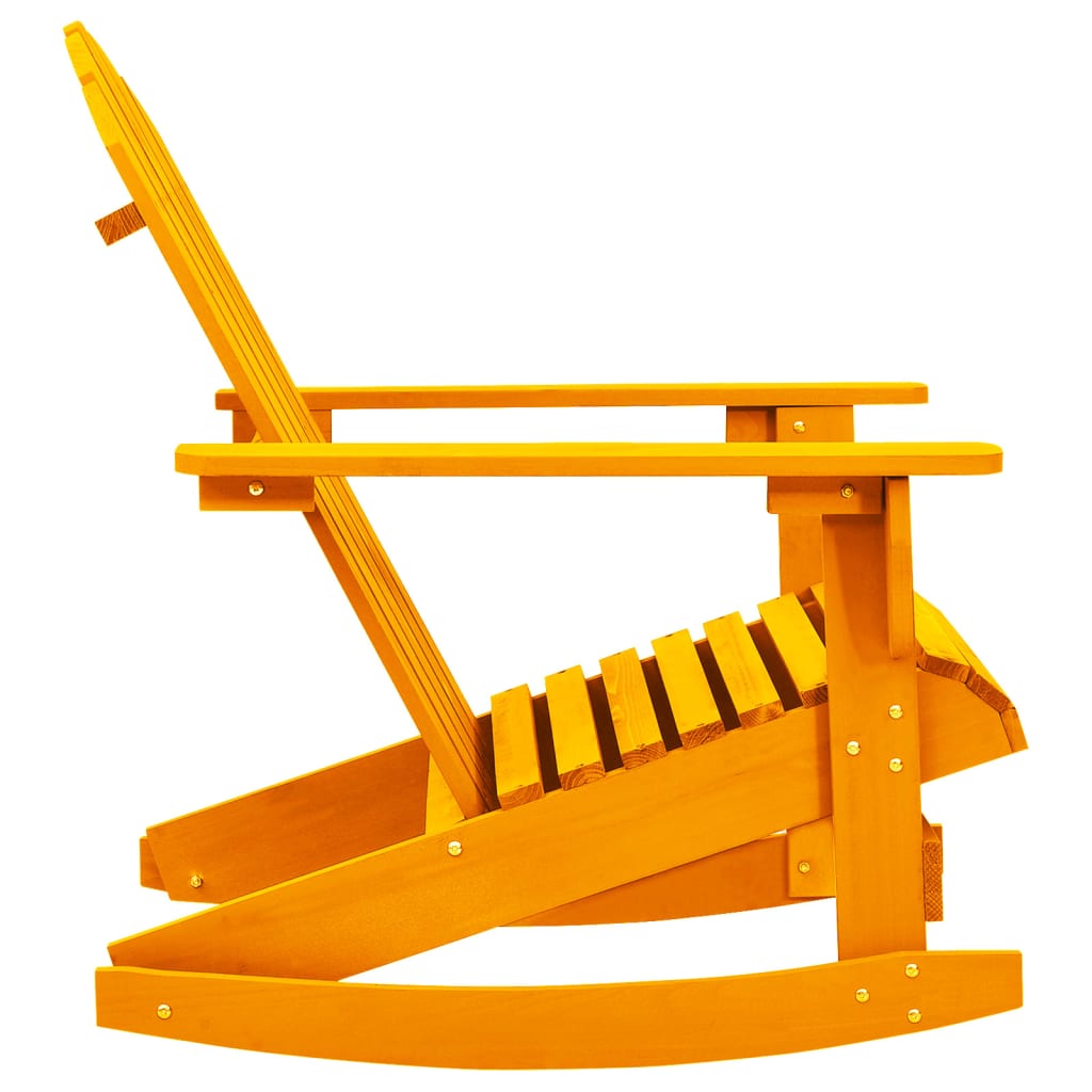 Cadeira adirondack de baloiçar p/ jardim abeto maciço laranja