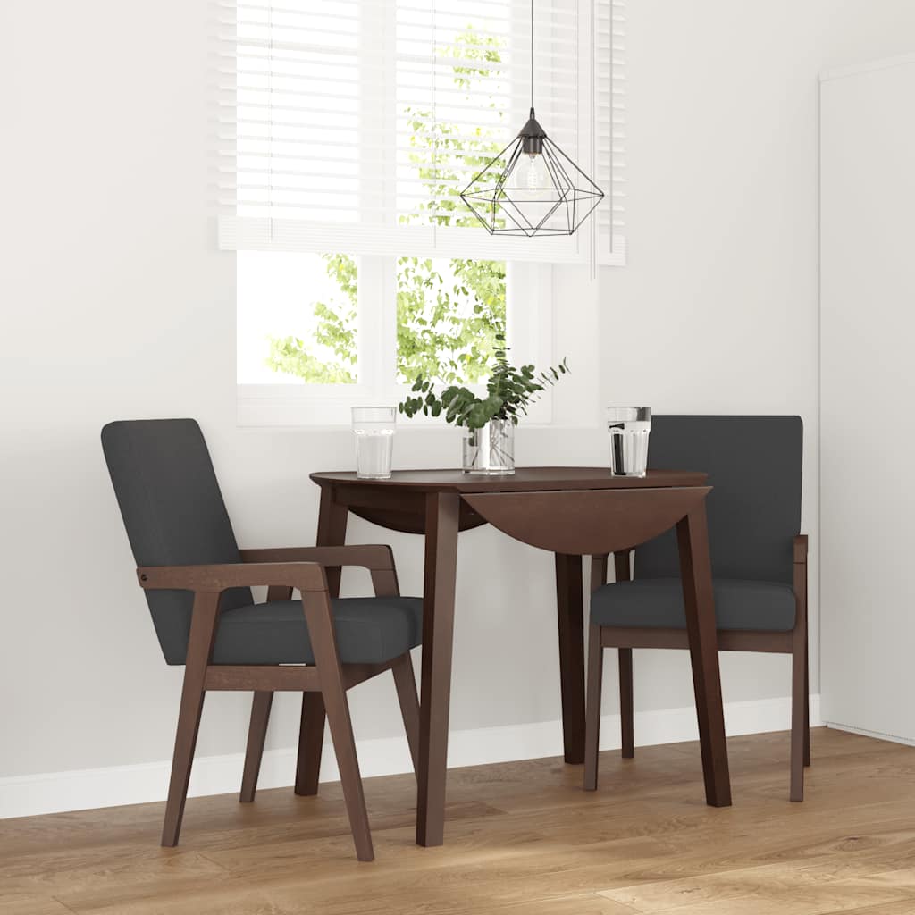 Cadeiras de jantar com almofadões 2 pcs madeira maciça castanho