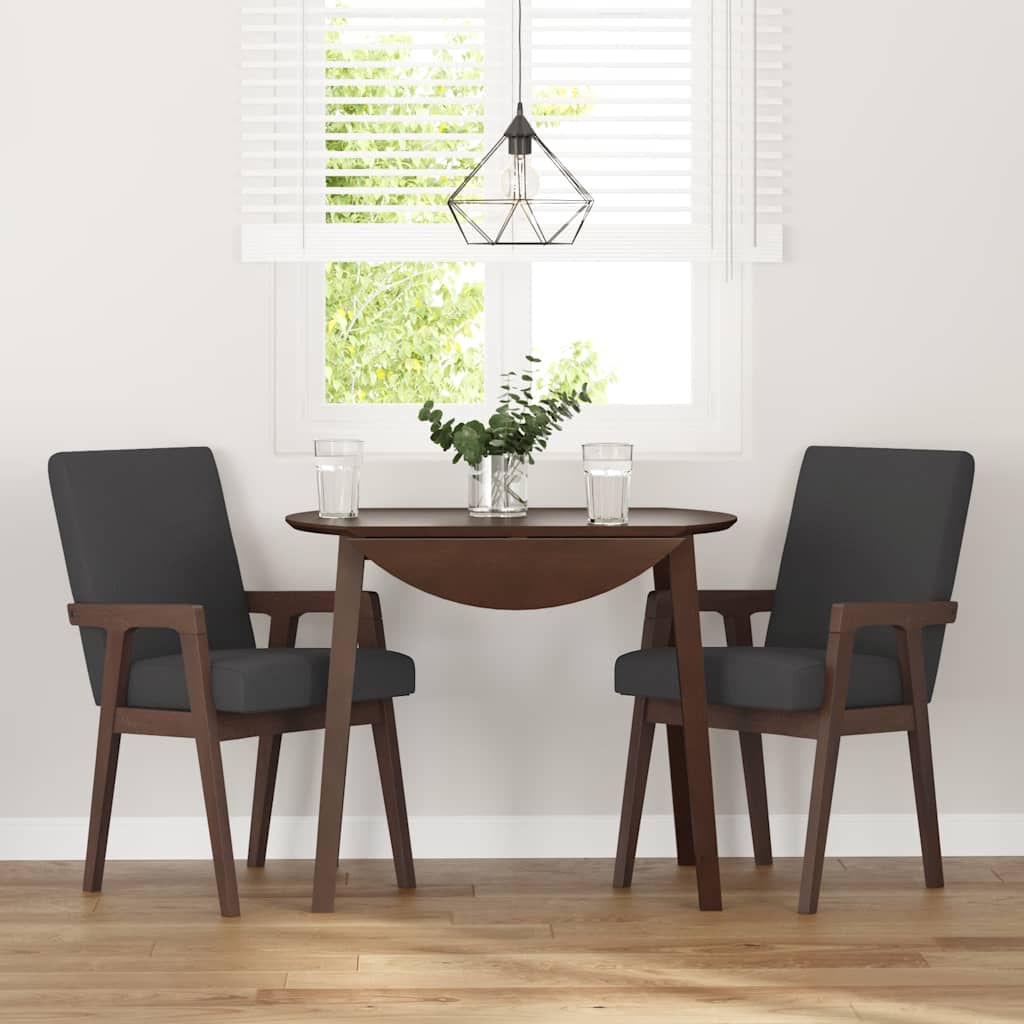 Cadeiras de jantar com almofadões 2 pcs madeira maciça castanho