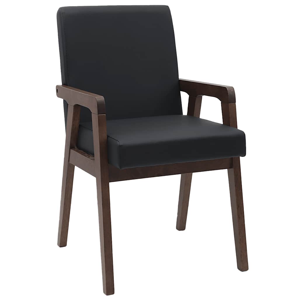 Cadeiras de jantar com almofadões 2 pcs madeira maciça castanho