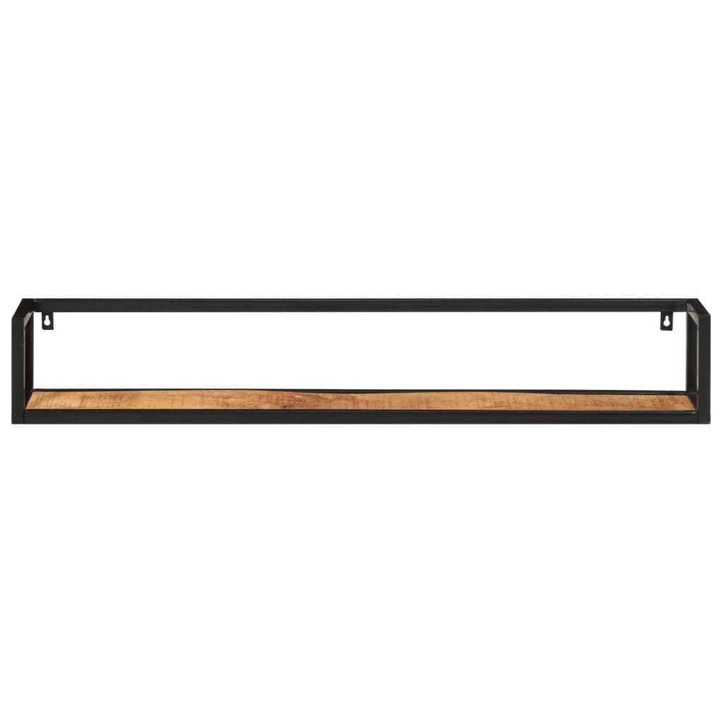 Prateleiras de parede 2 pcs 110x17x17 cm mangueira maciça/ferro
