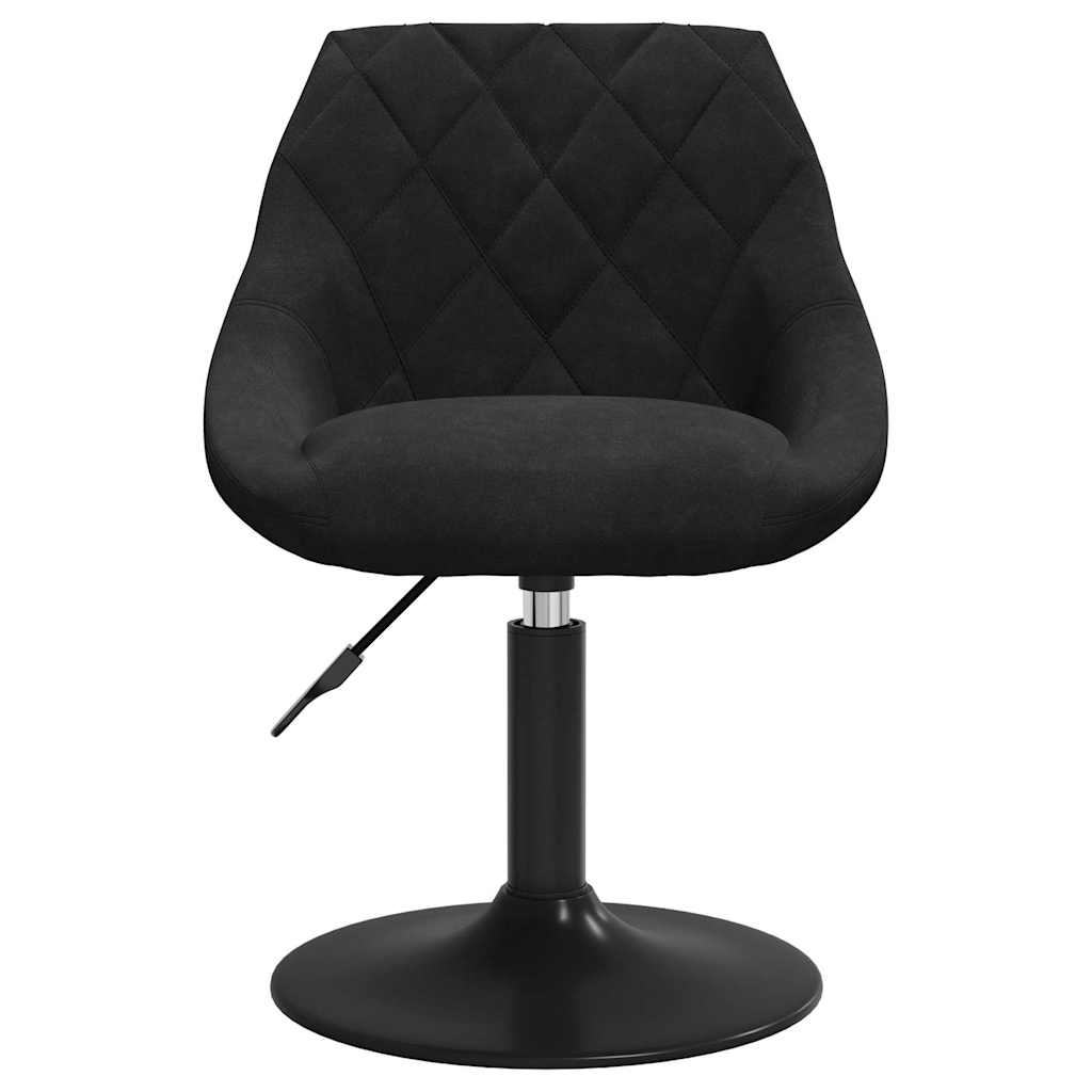 Cadeiras de jantar giratórias 6 pcs veludo preto