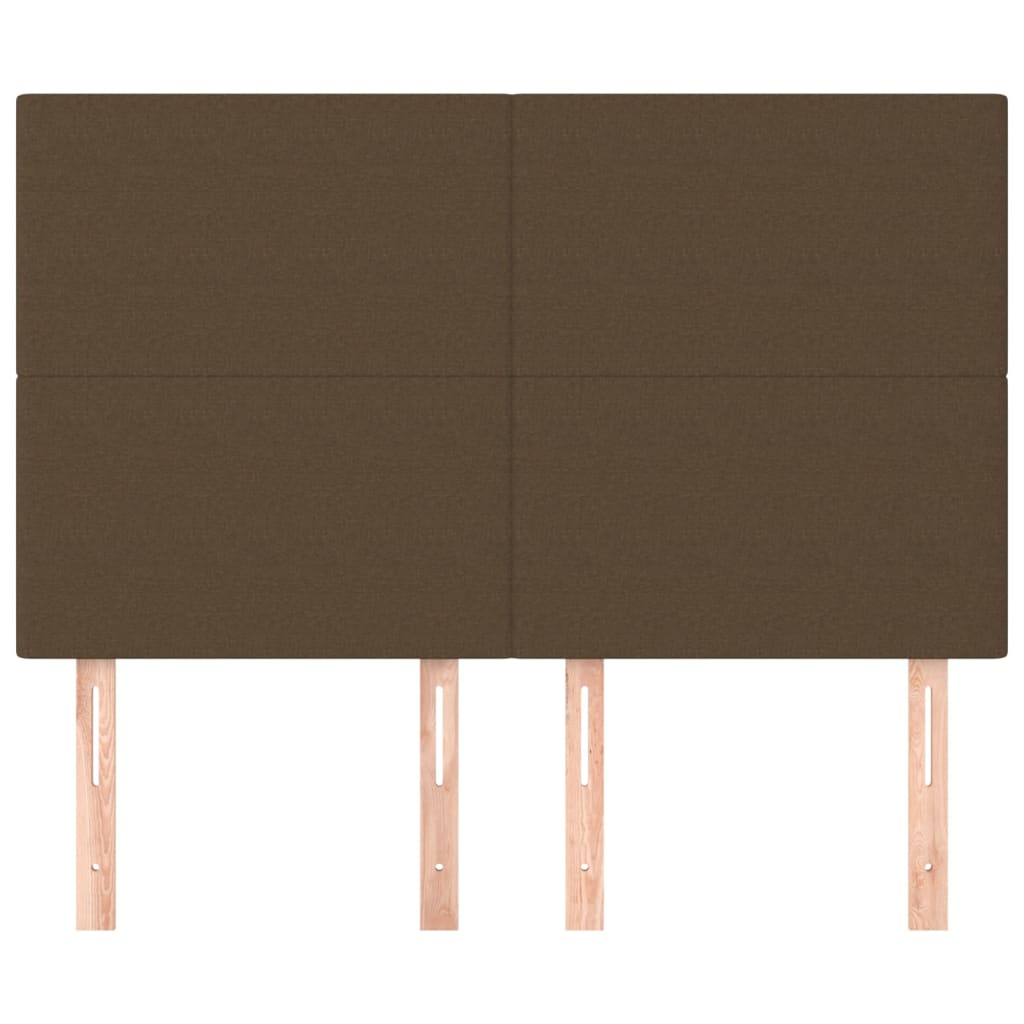Cabeceira castanho escuro 144x5x118/128 cm tecido