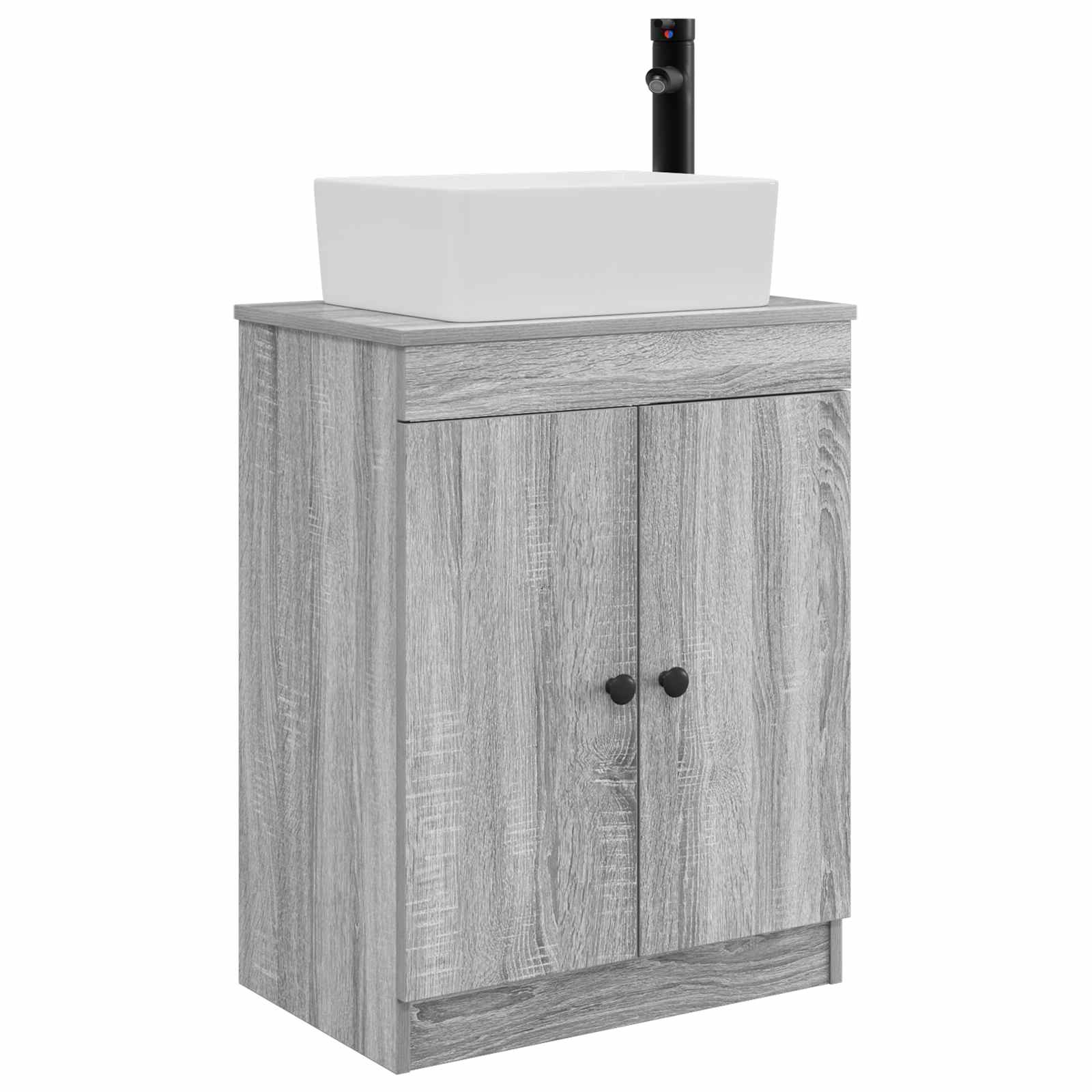 Gabinete de banheiro com pia sonoma cinzento 54 x 35 x 83 cm