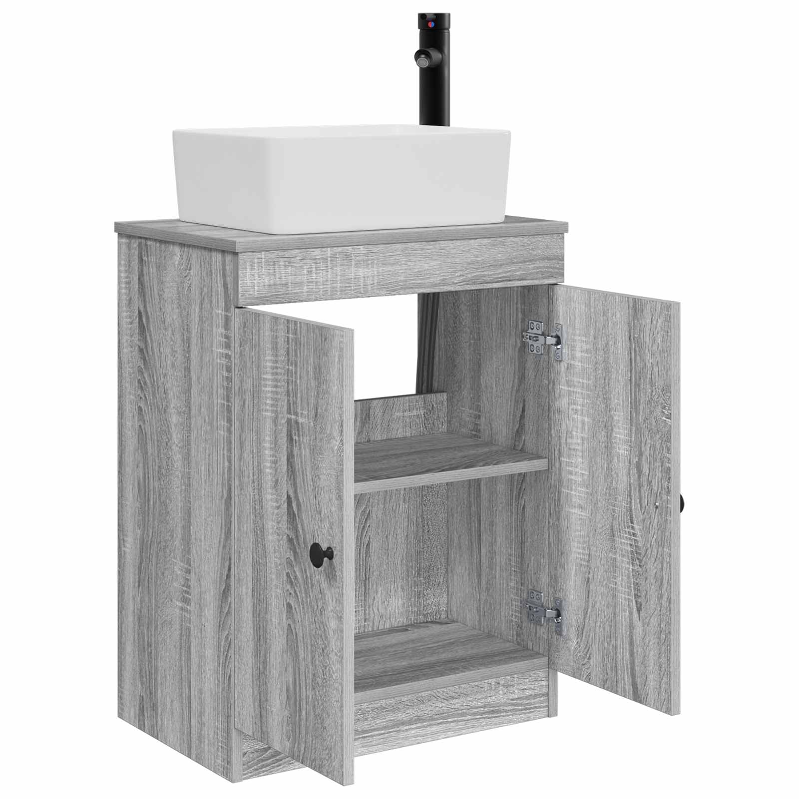 Gabinete de banheiro com pia sonoma cinzento 54 x 35 x 83 cm