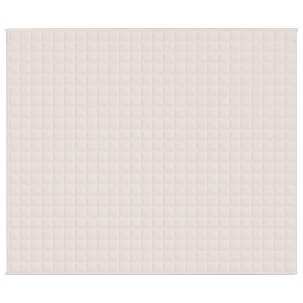 Manta pesada 15 kg 220x260 cm tecido creme-claro