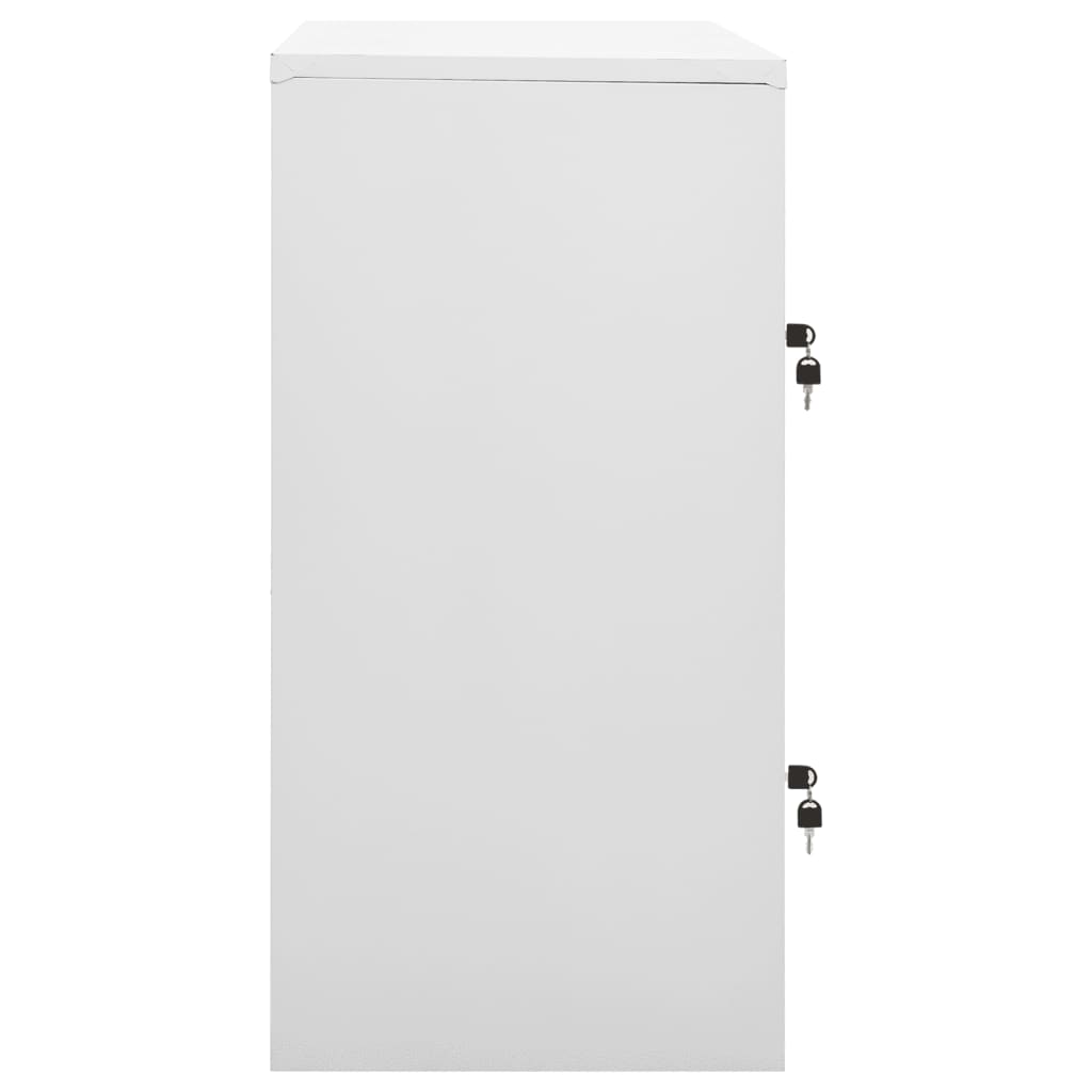 Cacifo 90x45x92,5 cm aço cinzento-claro e vermelho