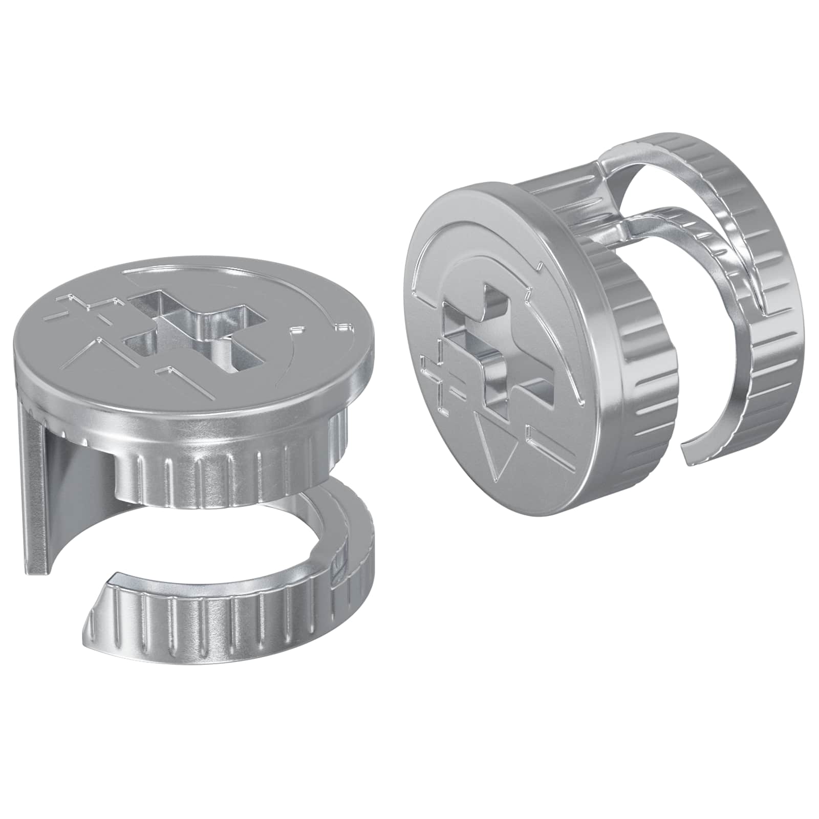 Porcas de fecho cam 2 unid. prateado 15 x 11,5 mm metal