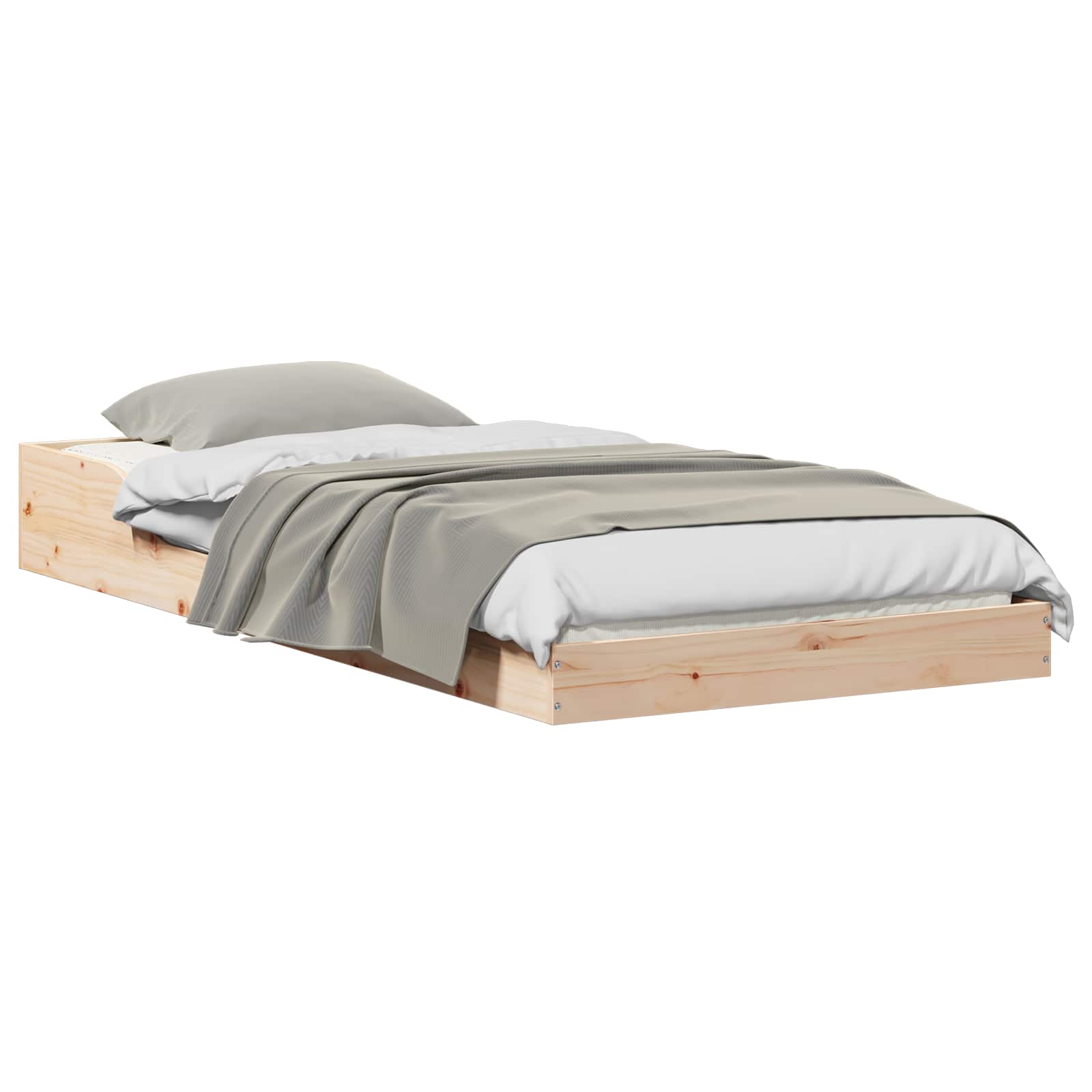 Estrutura da cama natural 80 x 210 cm