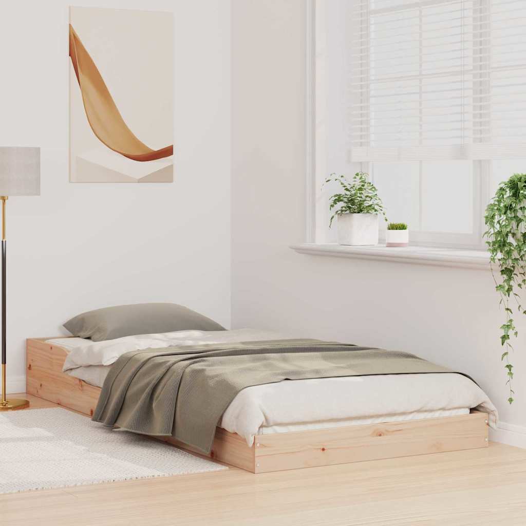 Estrutura da cama natural 80 x 210 cm