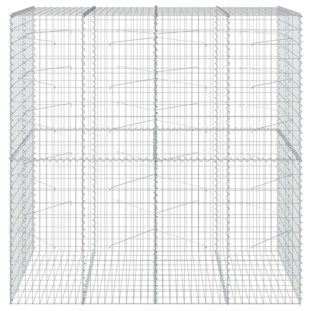 Cesto gabião com cobertura 200x100x200 cm ferro galvanizado