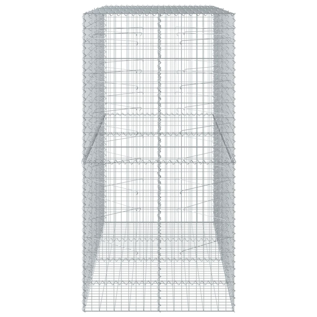Cesto gabião com cobertura 200x100x200 cm ferro galvanizado