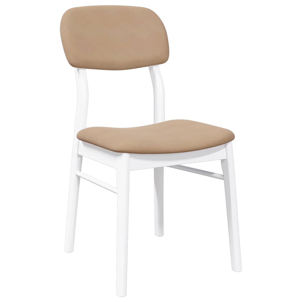 Cadeiras de jantar com almofadões 2 pcs madeira maciça branco